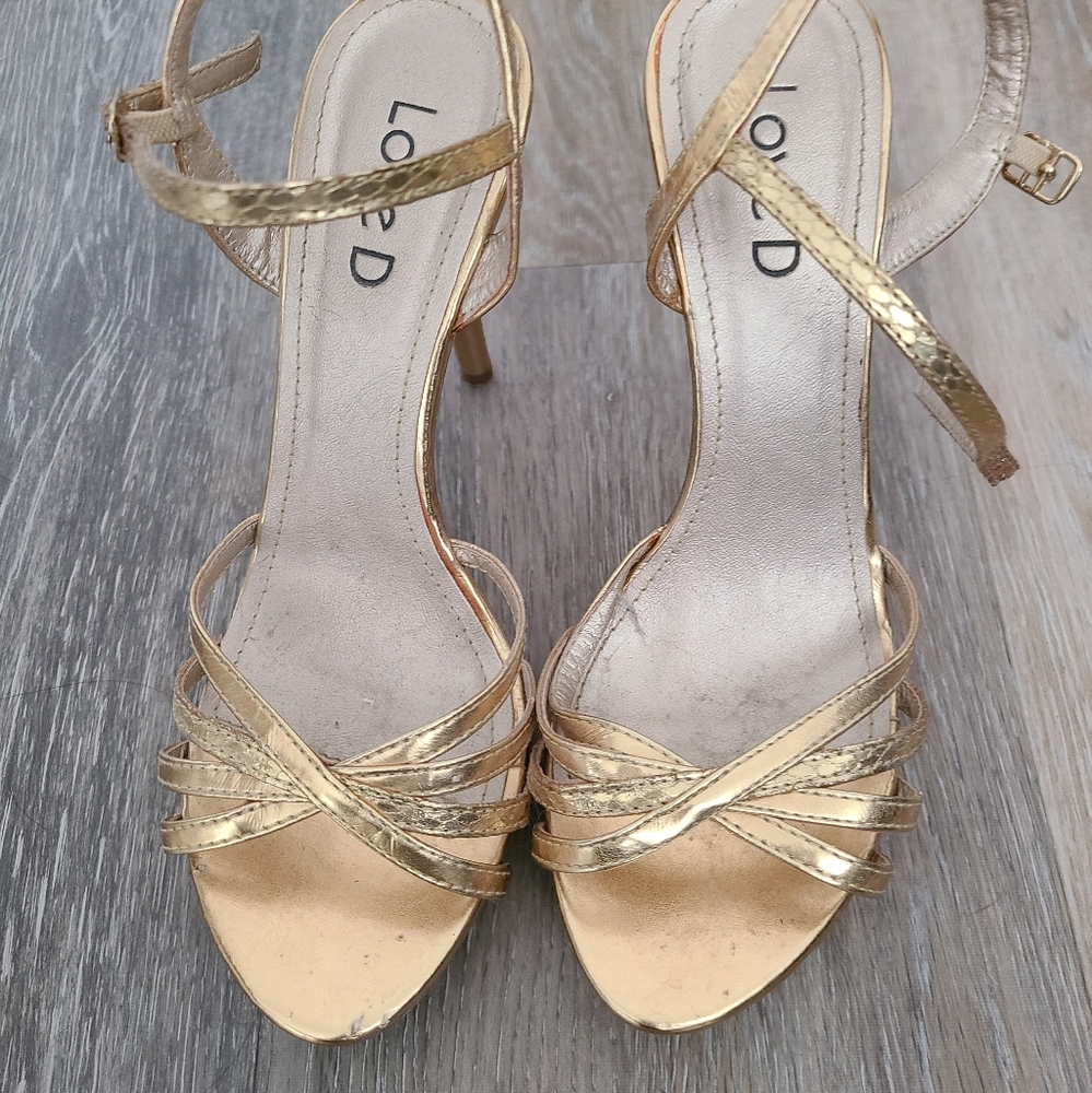 Gold lightly worn heels